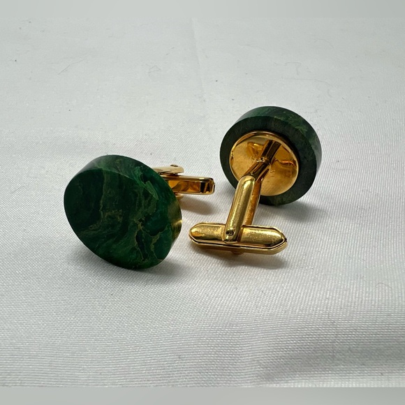 Jade cufflinks - Picture 3 of 4